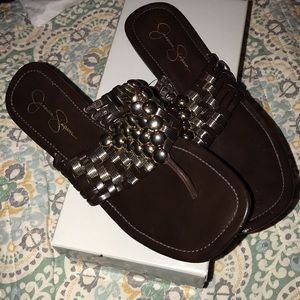 Jessica Simpson flip flops